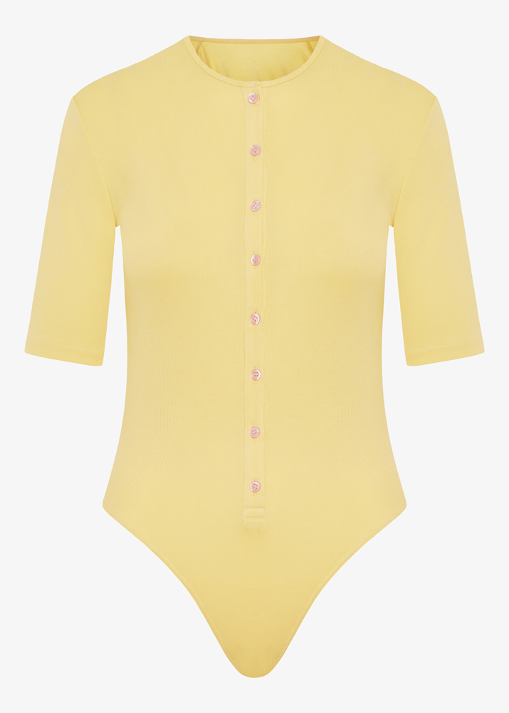 YELLOW SHORT-SLEEVED BODYSUIT