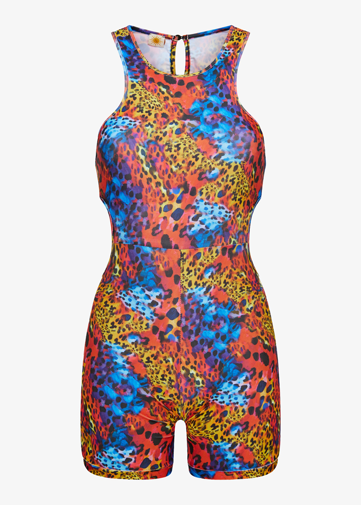 ANIMAL PRINT PLAYSUIT