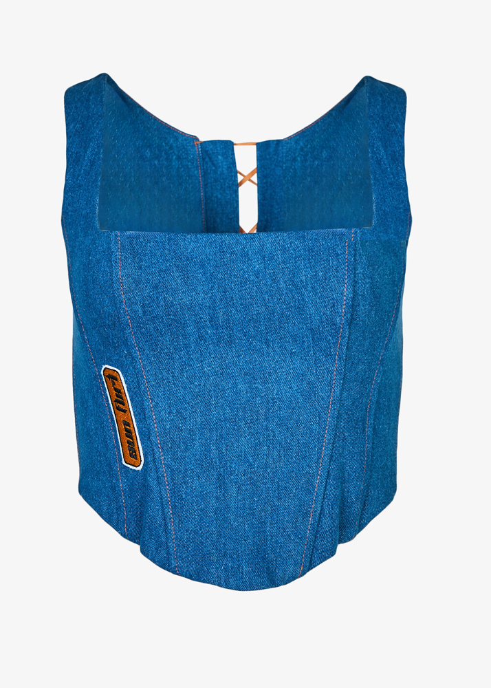 DENIM CORSET TOP