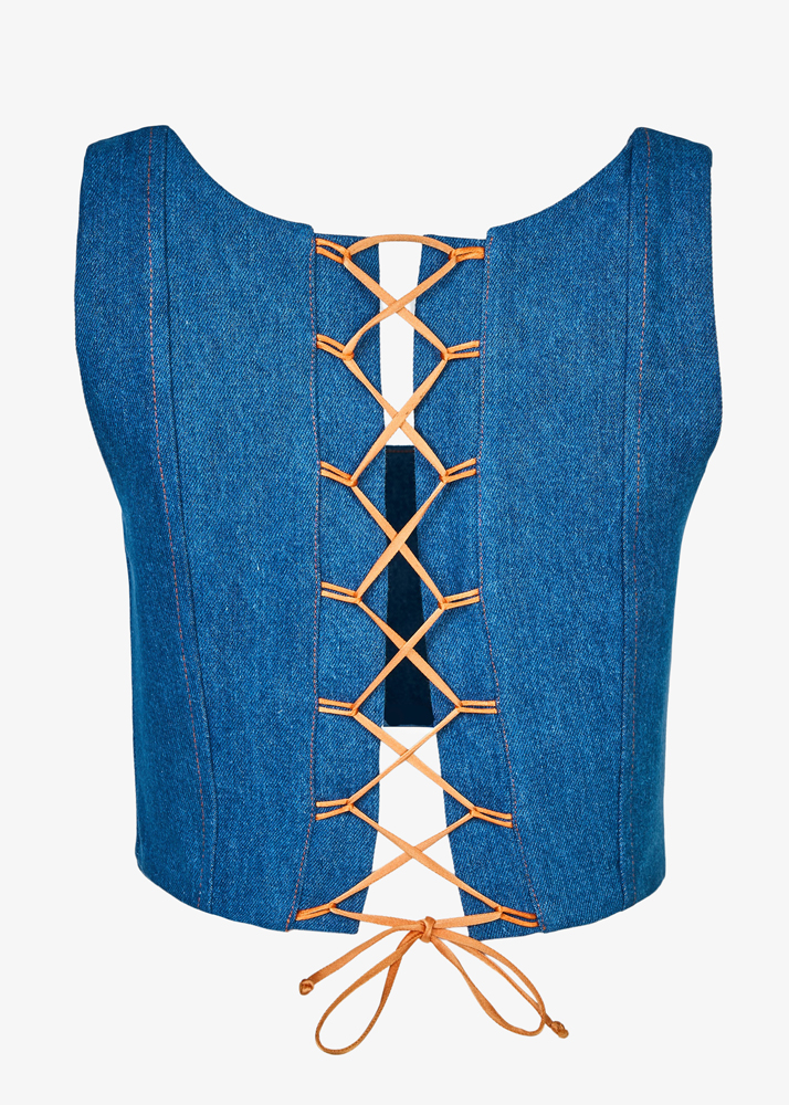 DENIM CORSET TOP
