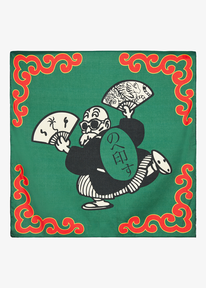 SUN CARTOON SATIN SCARF