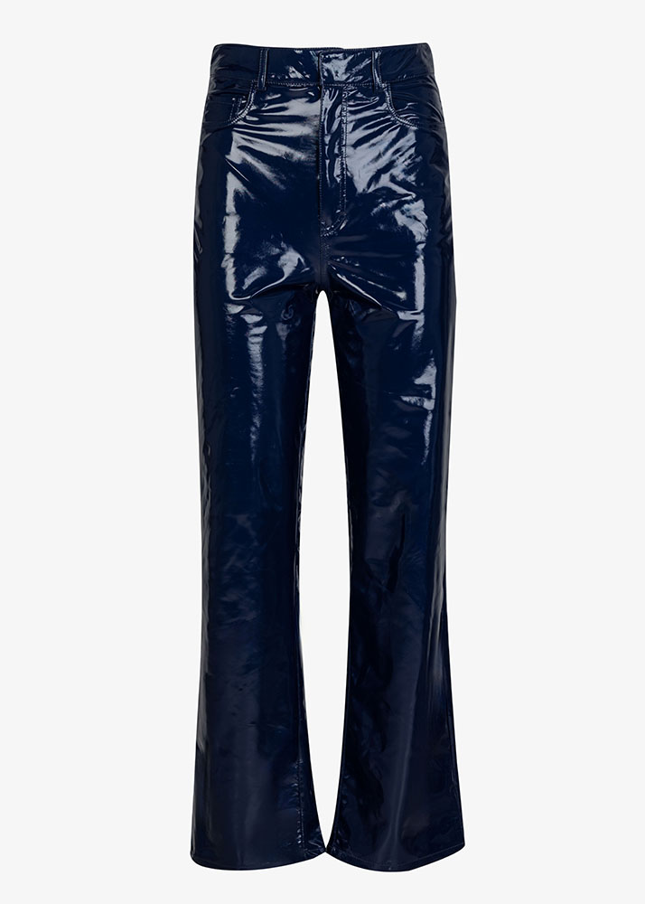 BLUE VINYL TROUSERS