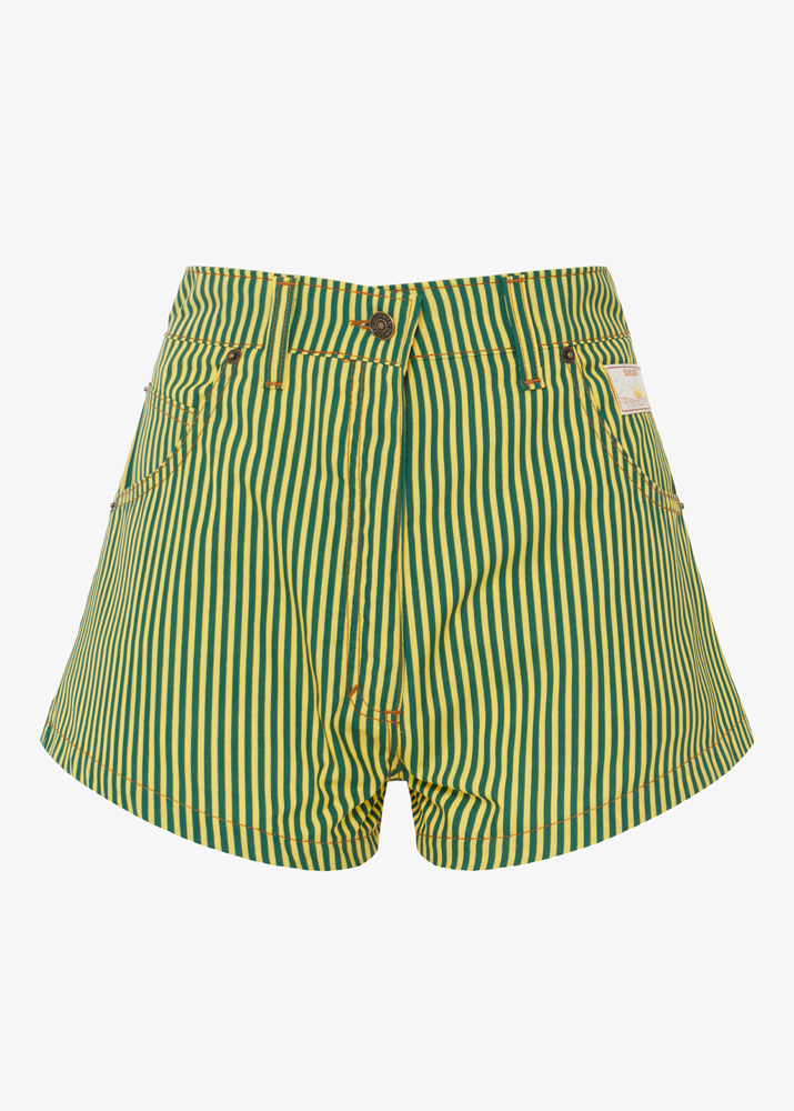 STRIPED MINI SHORTS