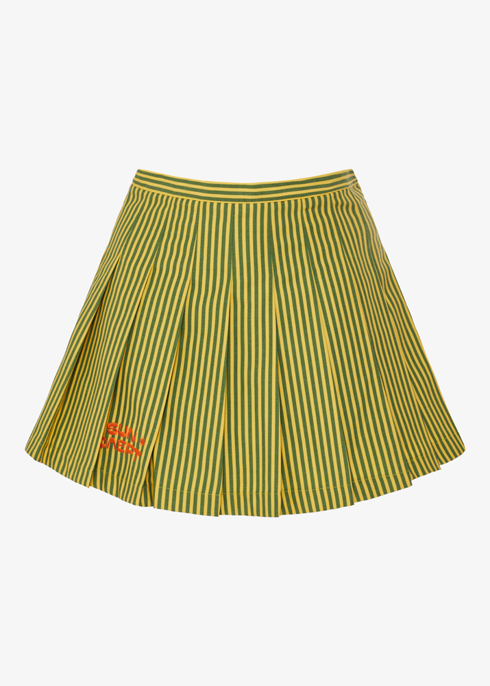 STRIPED PLEATED TENNIS SKIRT