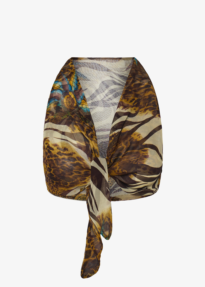 ANIMAL-PRINT KNOTTED TOP