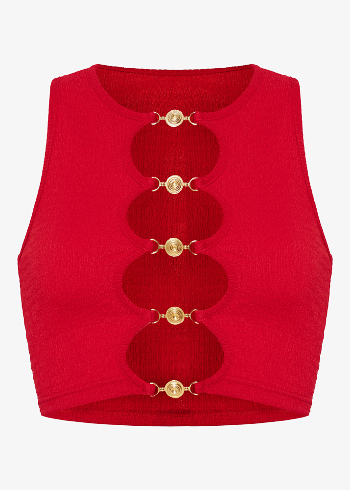 CUTOUT CROPPED TOP