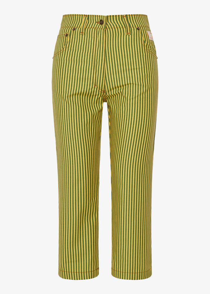 STRIPED CAPRI PANTS