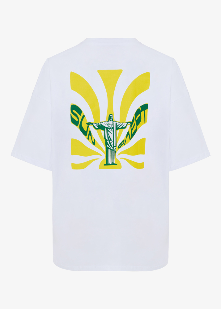 WHITE JESUS OVERSIZED T-SHIRT