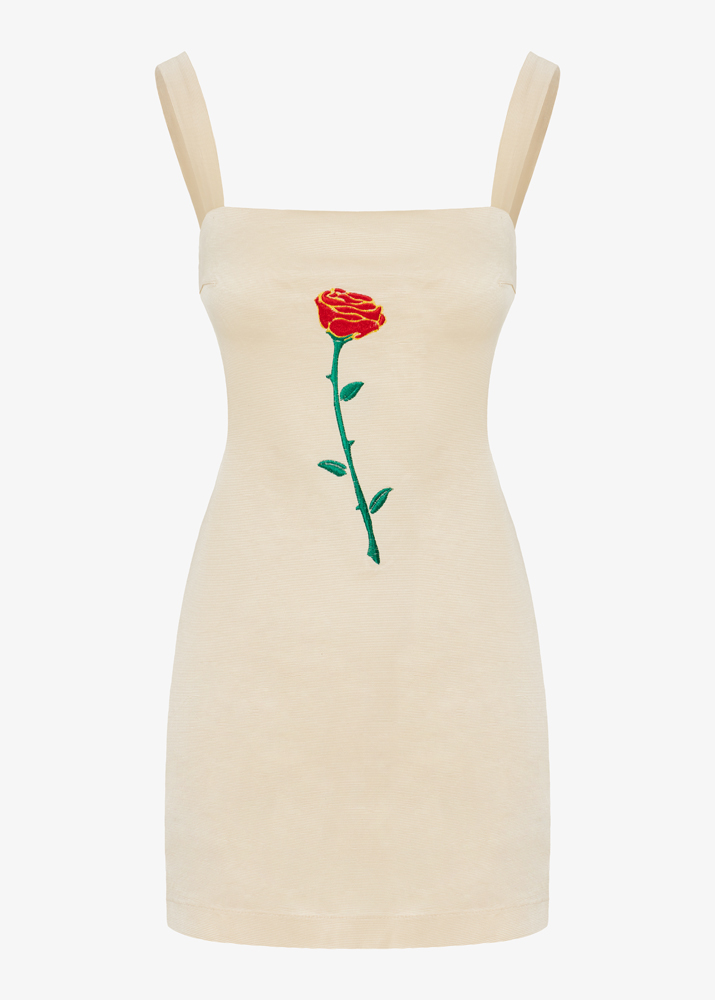 ROSE CUTOUT MINI DRESS