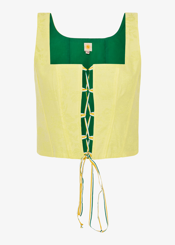 YELLOW CORSET TOP