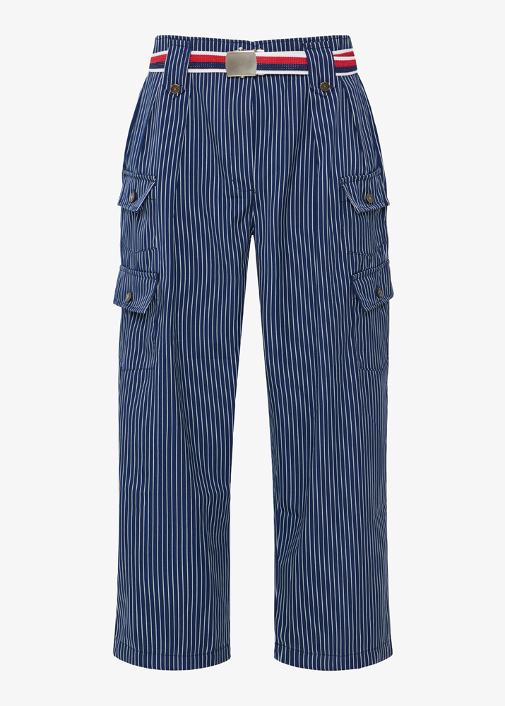 STRIPED CARGO PANTS
