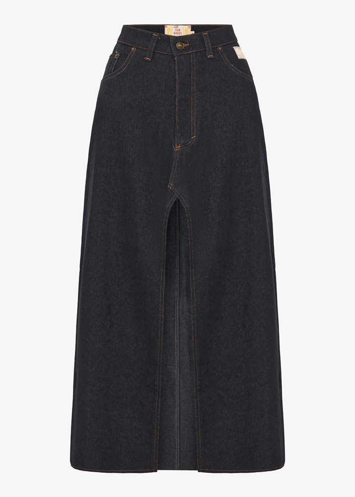 MAXI DENIM SKIRT