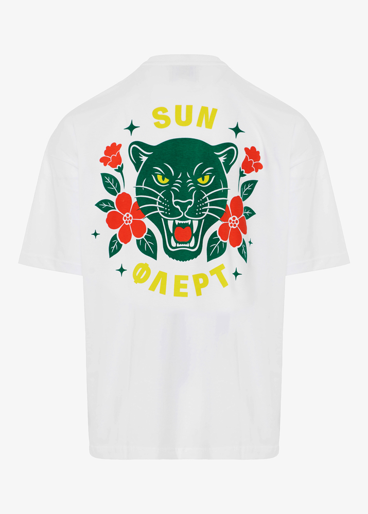 WHITE PANTHER OVERSIZED T-SHIRT